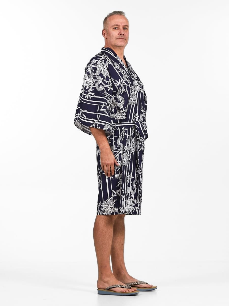 Happi Kimono Heren - Bamboo & Dragon One Size