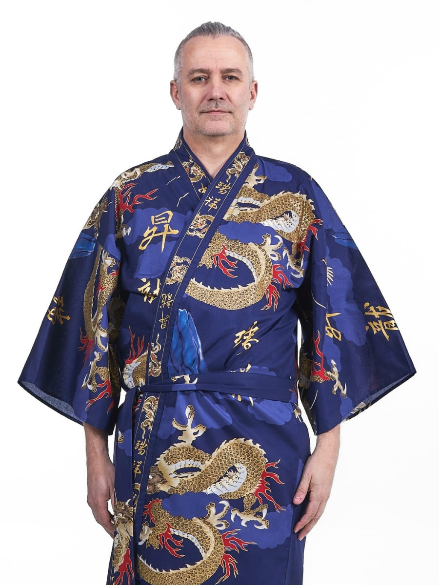 Happi Kimono Heren – Draak One Size