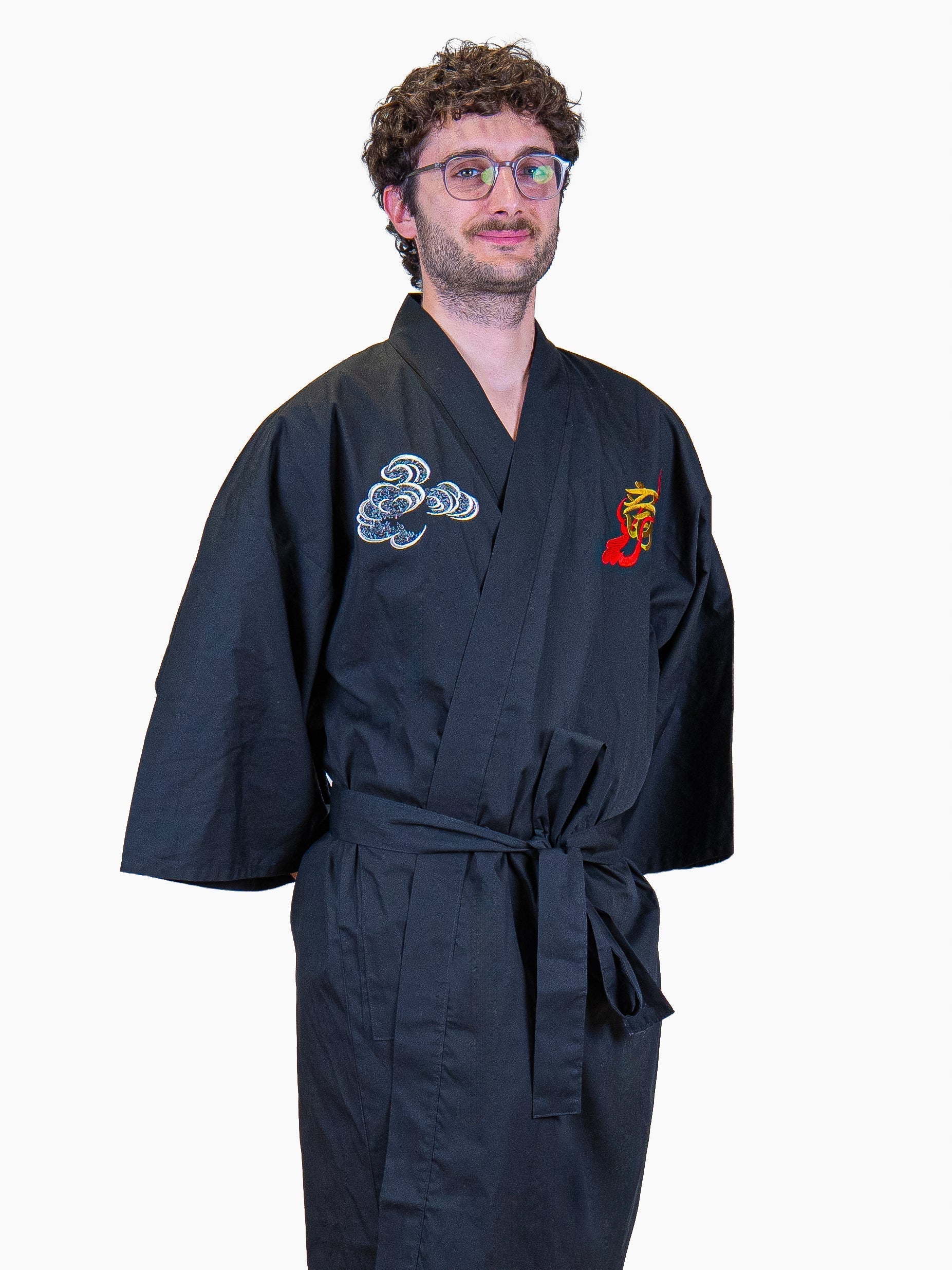 Heren Happi-kimono Oversized – Geborduurde Draak