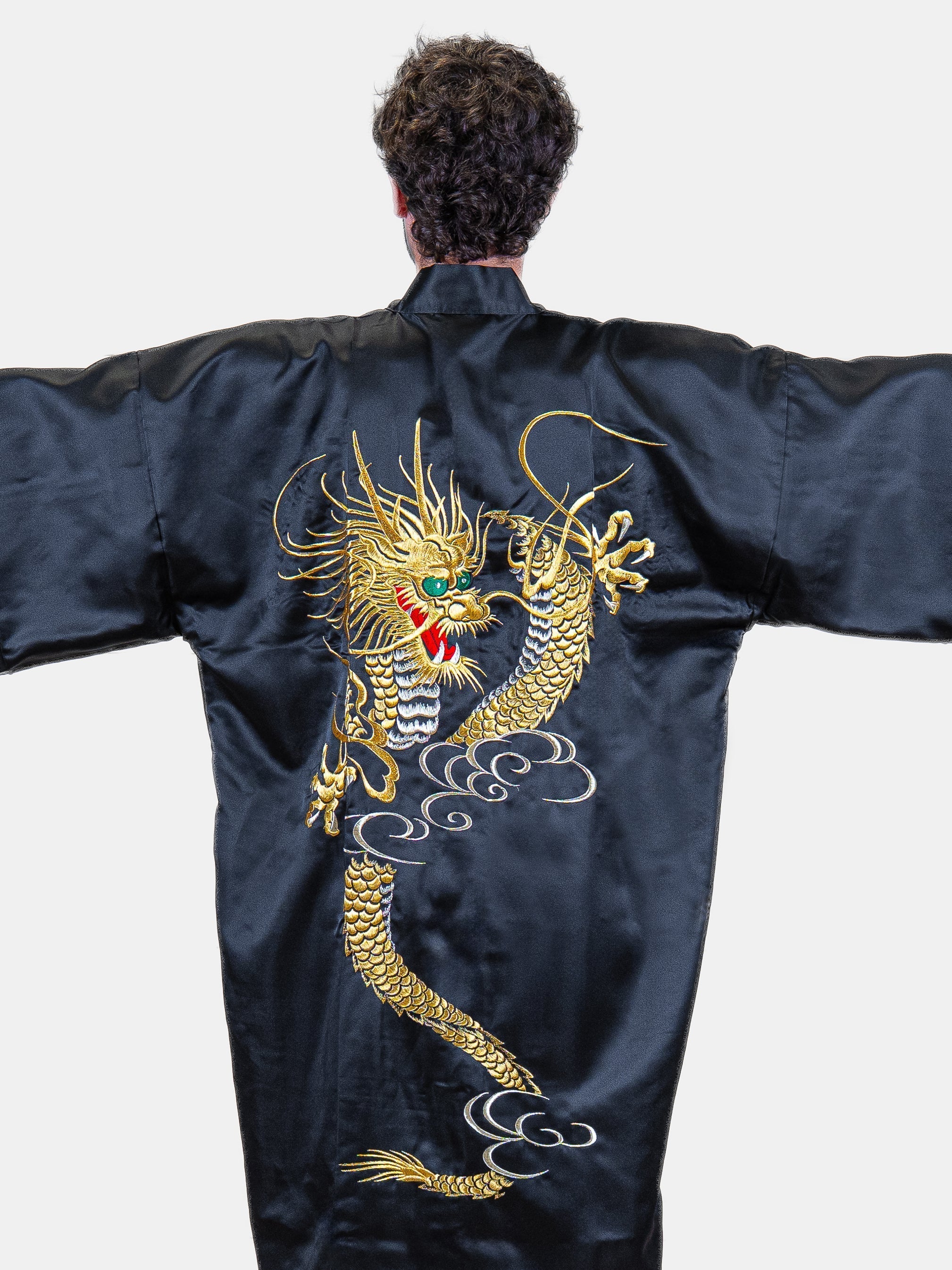 Heren Happi-kimono Oversized – Gouden Draak