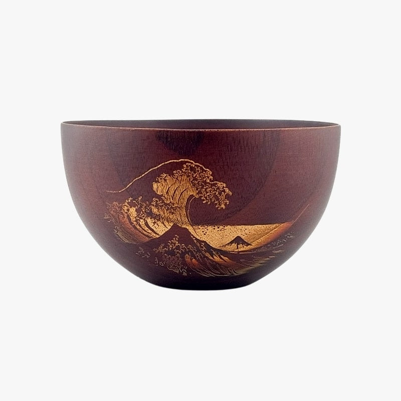 Houten Japanse Kom - Kanagawa