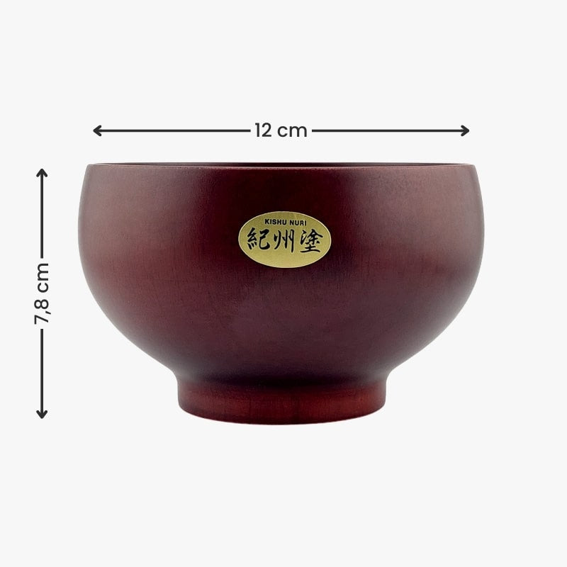 Houten Japanse Kom - Kishu Nuri