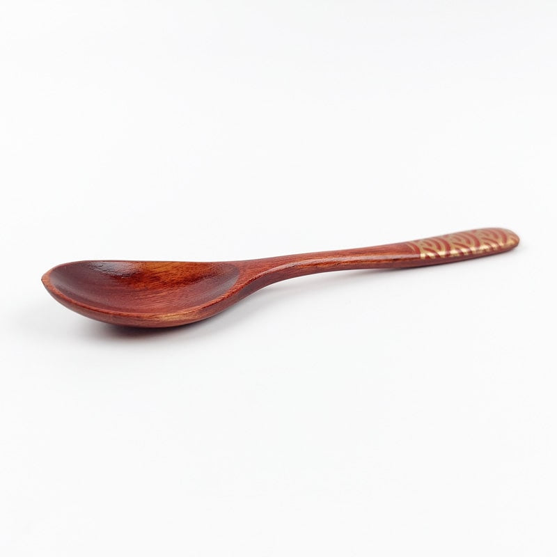 Houten Japanse Theelepel - Rood