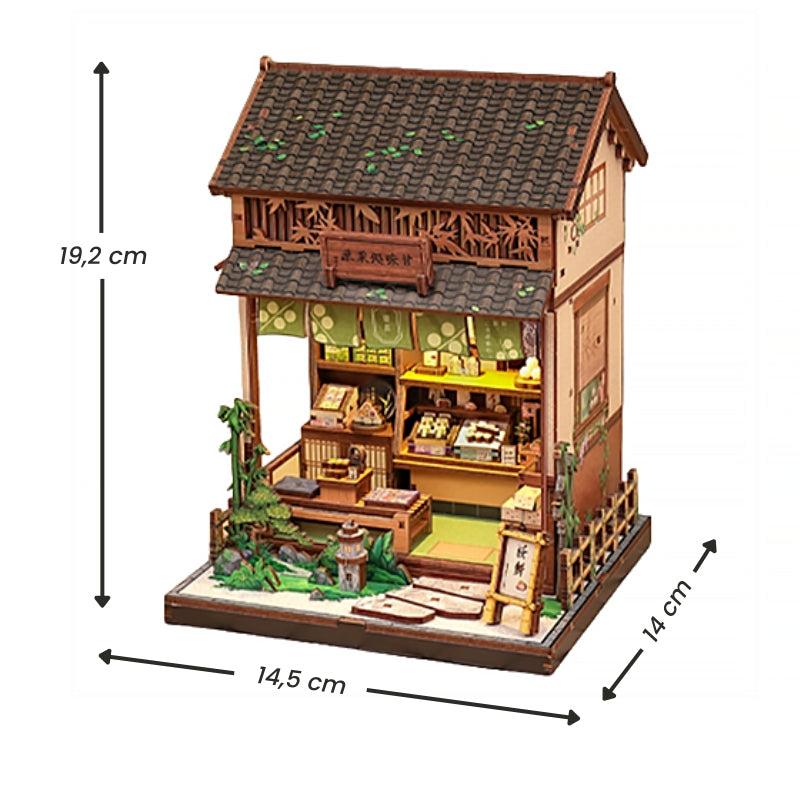 Japans Houten Miniatuurhuis Kanmi-Dokoro Theehuis
