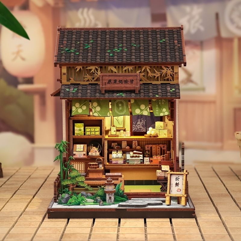 Japans Houten Miniatuurhuis Kanmi-Dokoro Theehuis