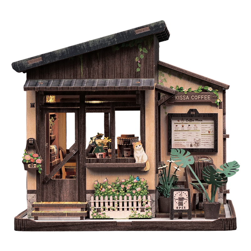Japans Houten Miniatuurhuis Kissa Coffee