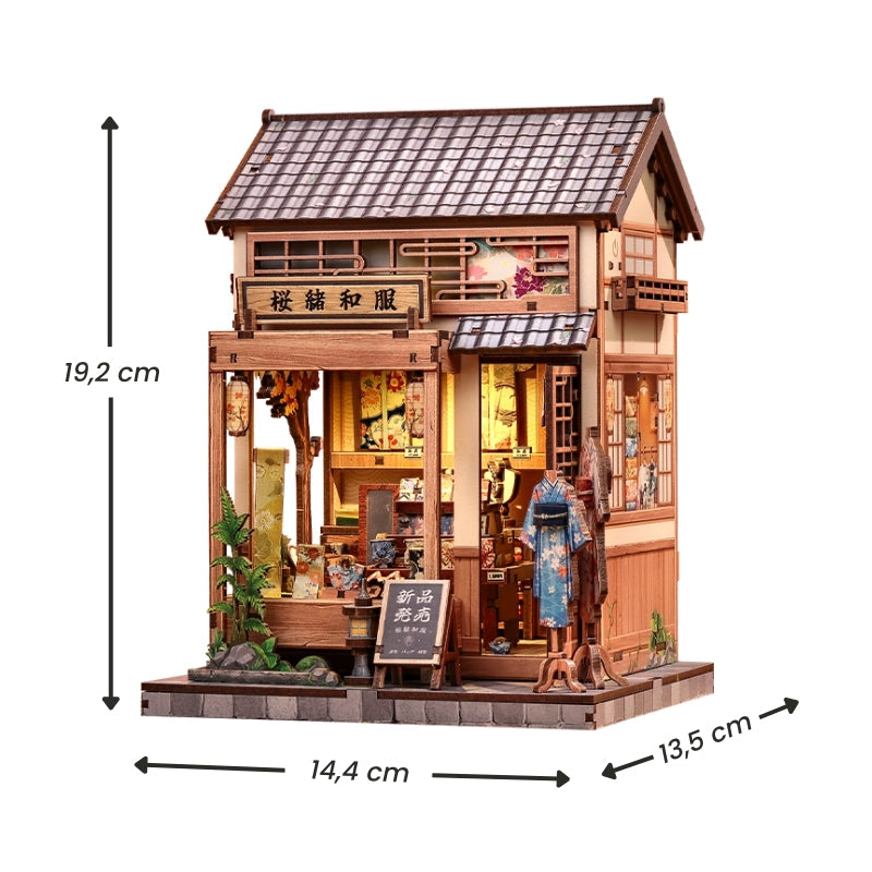 Japans Houten Miniatuurhuis Sakura Kimono Shop
