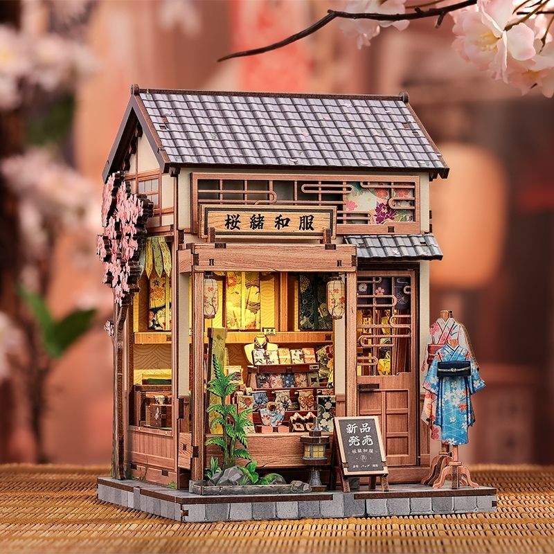 Japans Houten Miniatuurhuis Sakura Kimono Shop