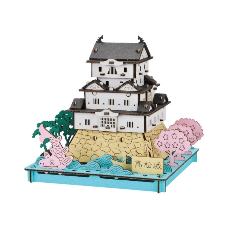 Japans Karton Bouwpakket – Kasteel Takamatsu