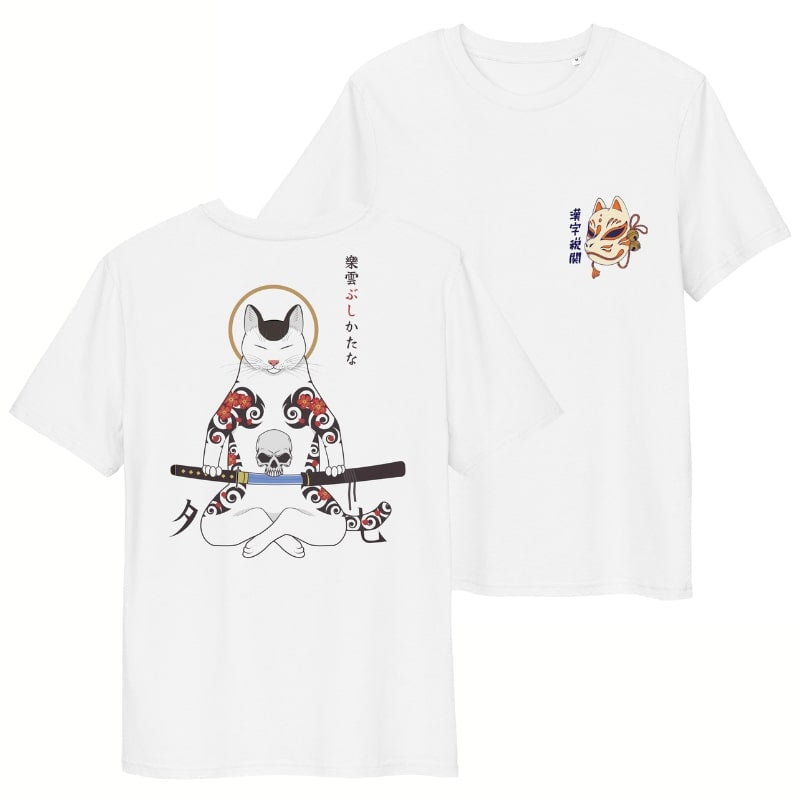 Japans T-Shirt - Samurai Cat