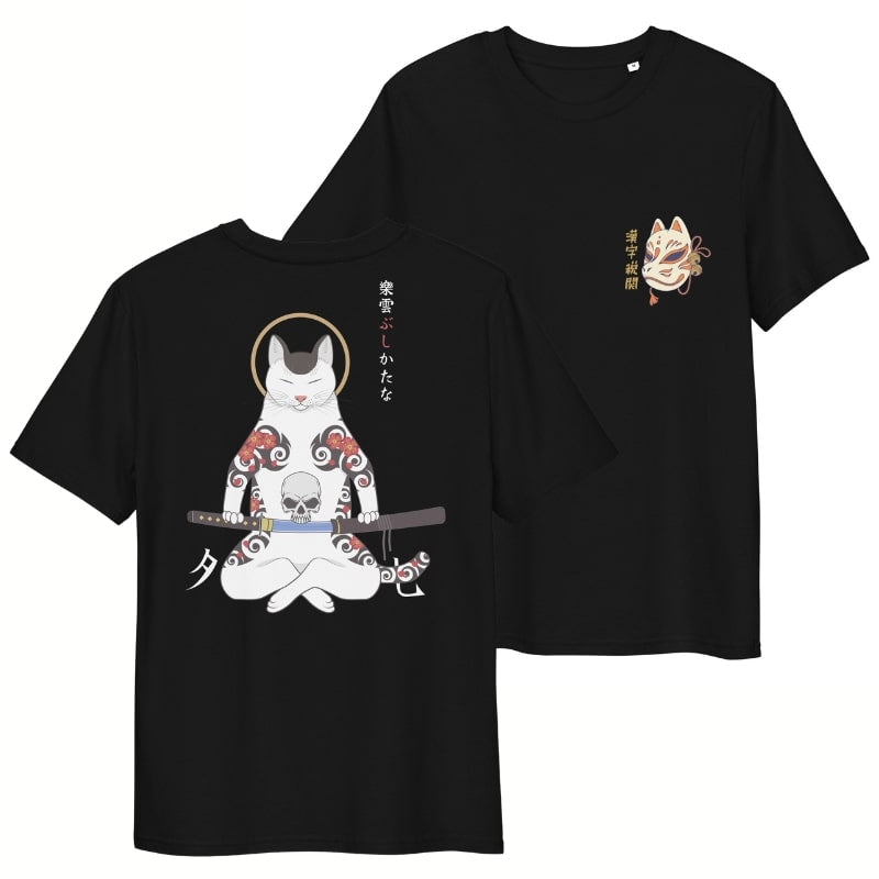 Japans T-Shirt - Samurai Cat