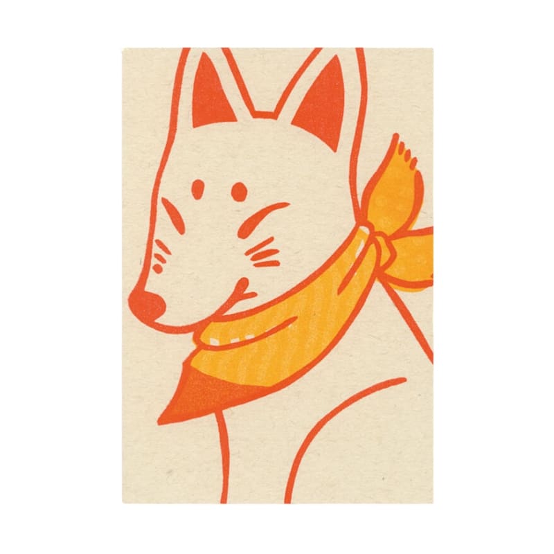 Japanse Ansichtkaart – Kitsune Vos