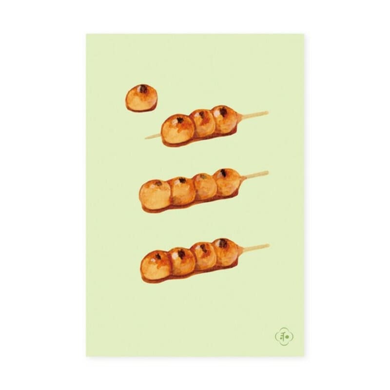 Japanse Ansichtkaart – Mitarashi Dango