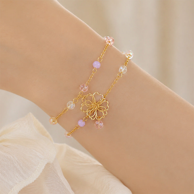 Japanse Armband - Dubbele Ketting Sakura