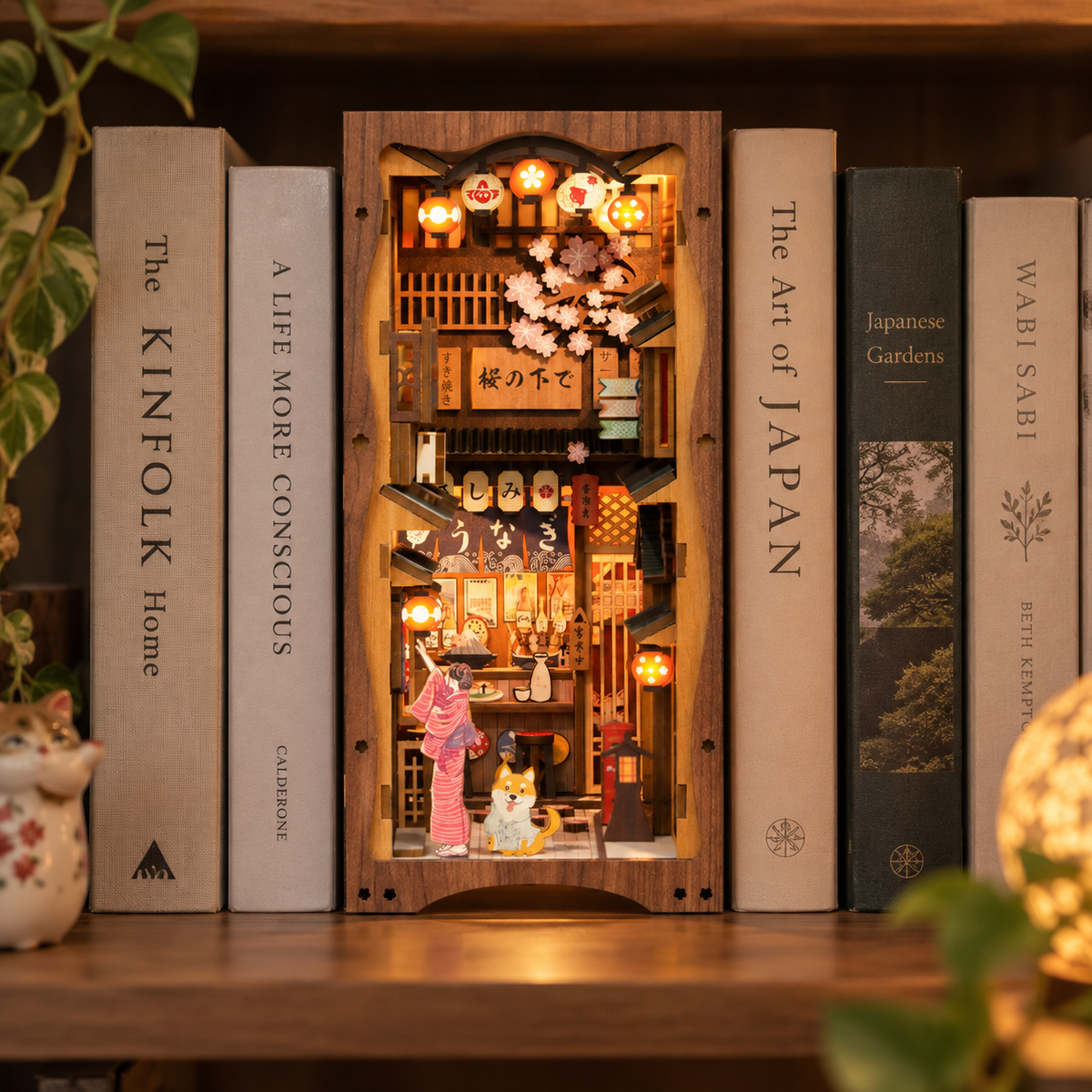 Japanse Book Nook Under the Sakura Tree