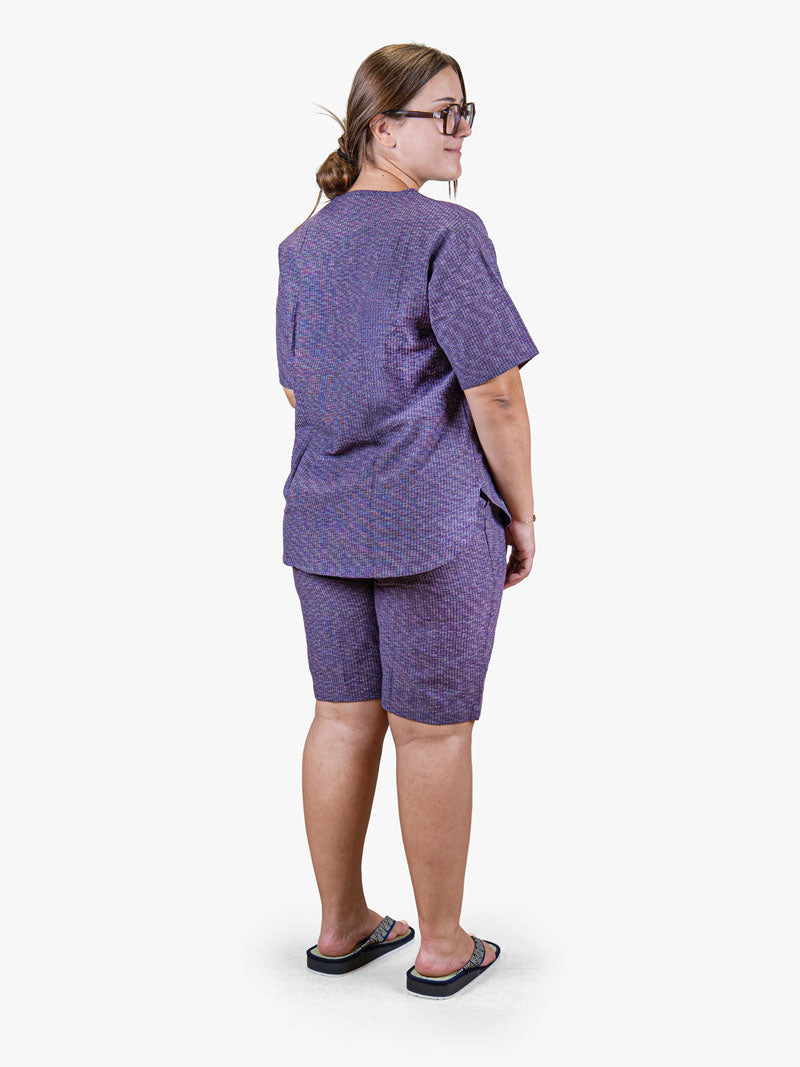Japanse Dames Pyjama in Jinbei-stijl – Paars