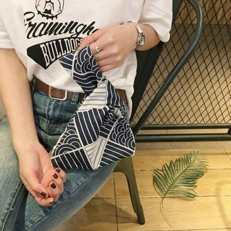 Japanse Damierprint Knoop Tas