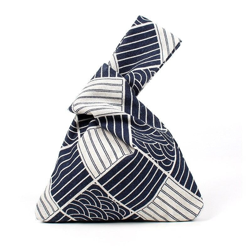 Japanse Damierprint Knoop Tas