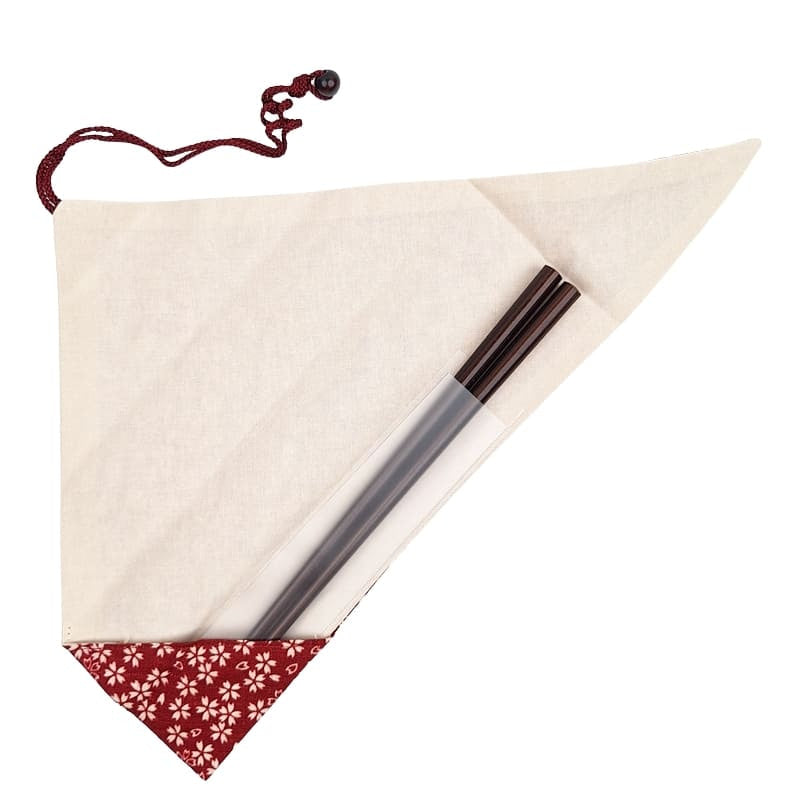 Japanse Eetstokjes Etui – Sakura Rood