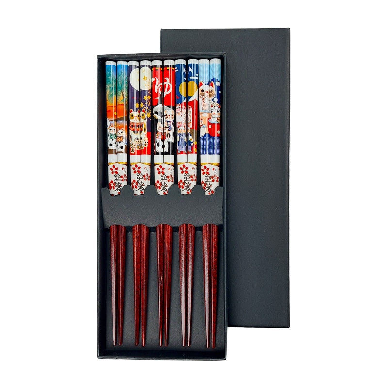 Japanse Eetstokjes Set - Maneki Neko