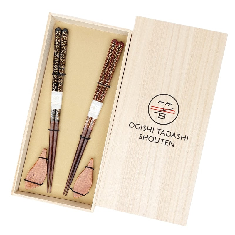 Japanse Eetstokjes Set - Gold Sakura