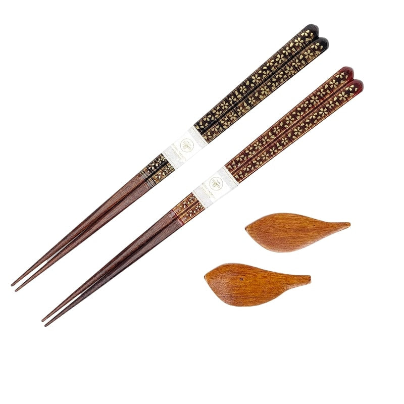 Japanse Eetstokjes Set - Gold Sakura