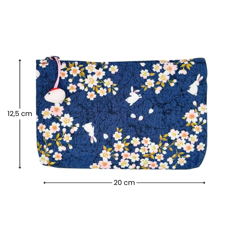 Japanse Etui – Usagi Sakura Blauw