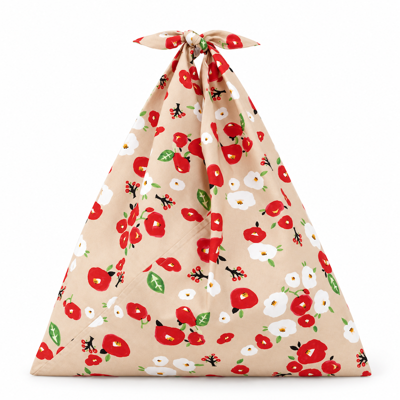 Japanse Furoshiki Tas - Camelia