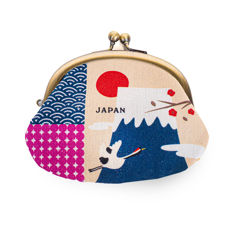 Japanse Gamaguchi Beugelportemonnee - Mount Fuji
