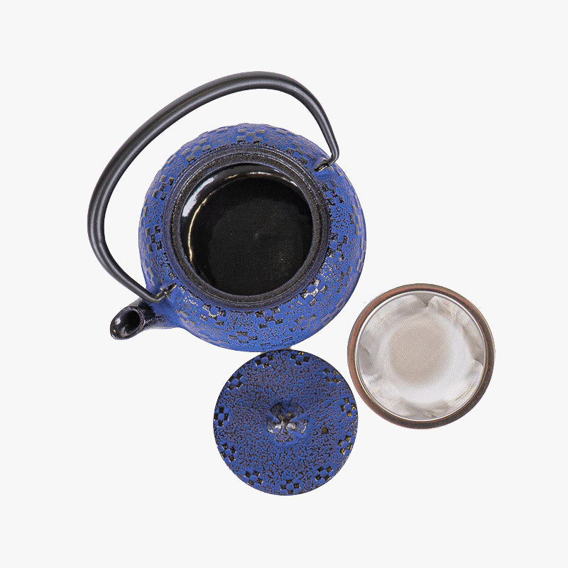 Japanse Gietijzeren Theepot – Tetsubin Indigo