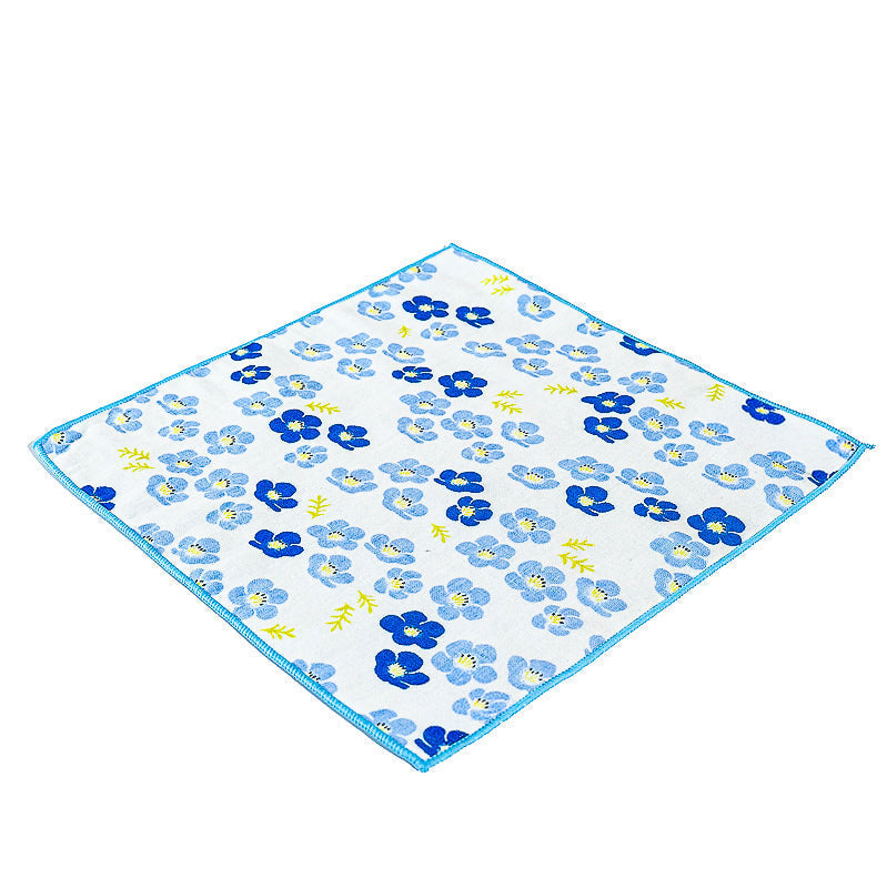 Japanse Handdoek - Kleine Blauwe Bloemen