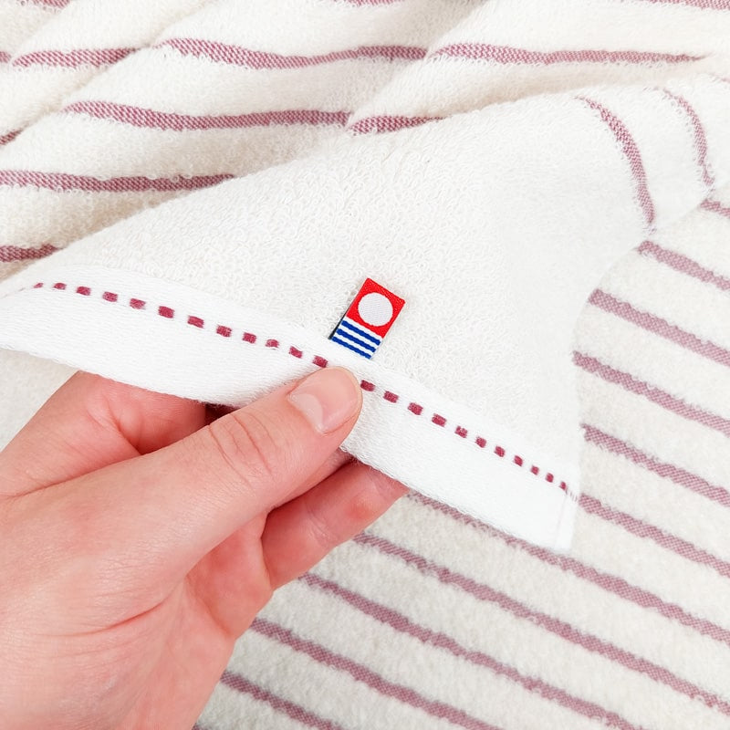 Japanse Handdoek - Rood Gestreept