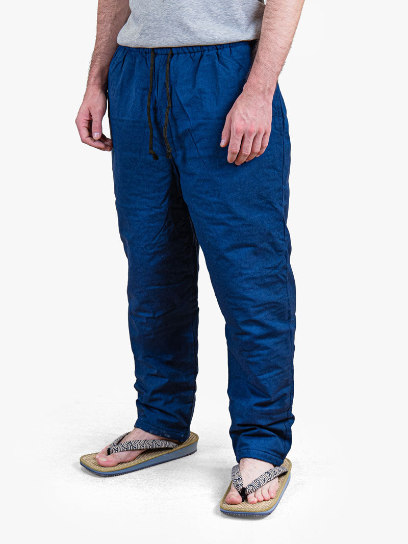 Japanse Heren Broek – Gewatteerd Blauw