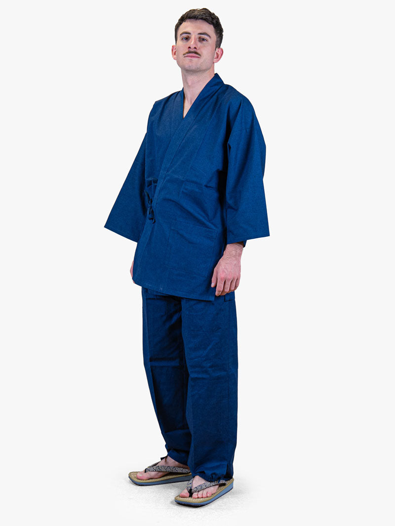 Japanse Heren Samue – Marineblauw Tussenseizoen
