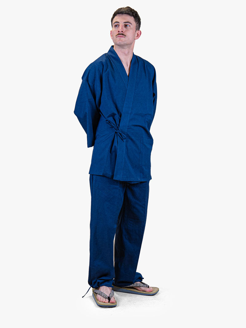Japanse Heren Samue – Marineblauw Tussenseizoen