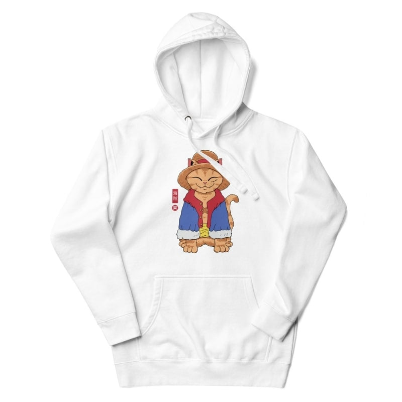 Japanse Hoodie - Neko Sailor S / Wit