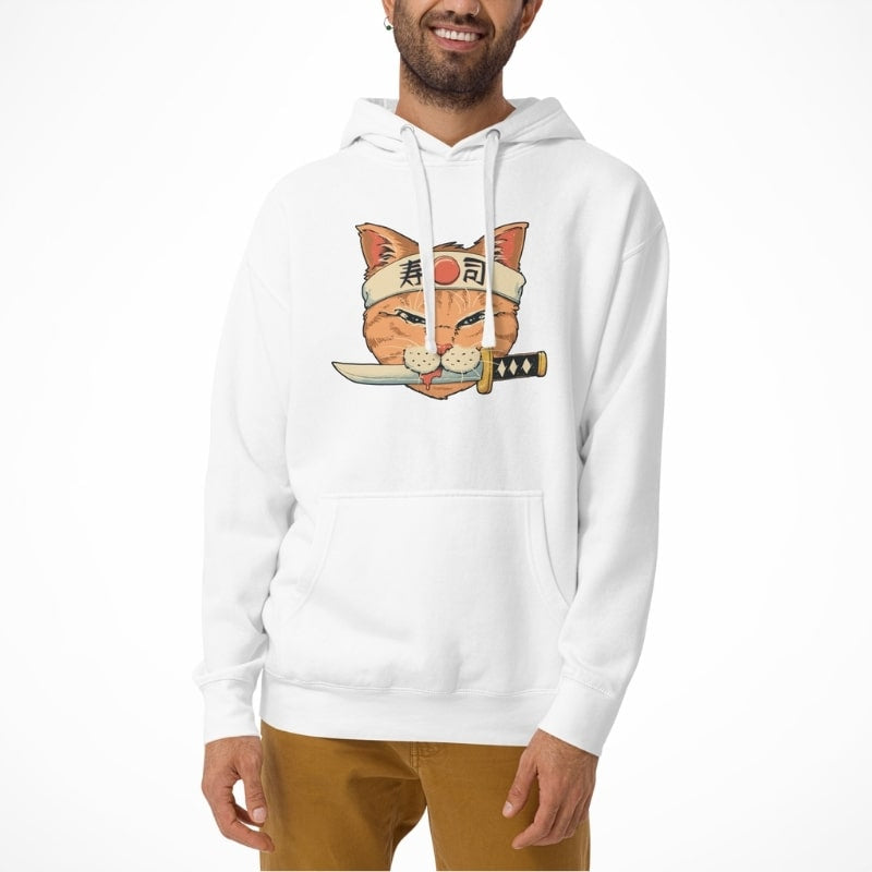 Japanse Hoodie - Neko Sushi Katana