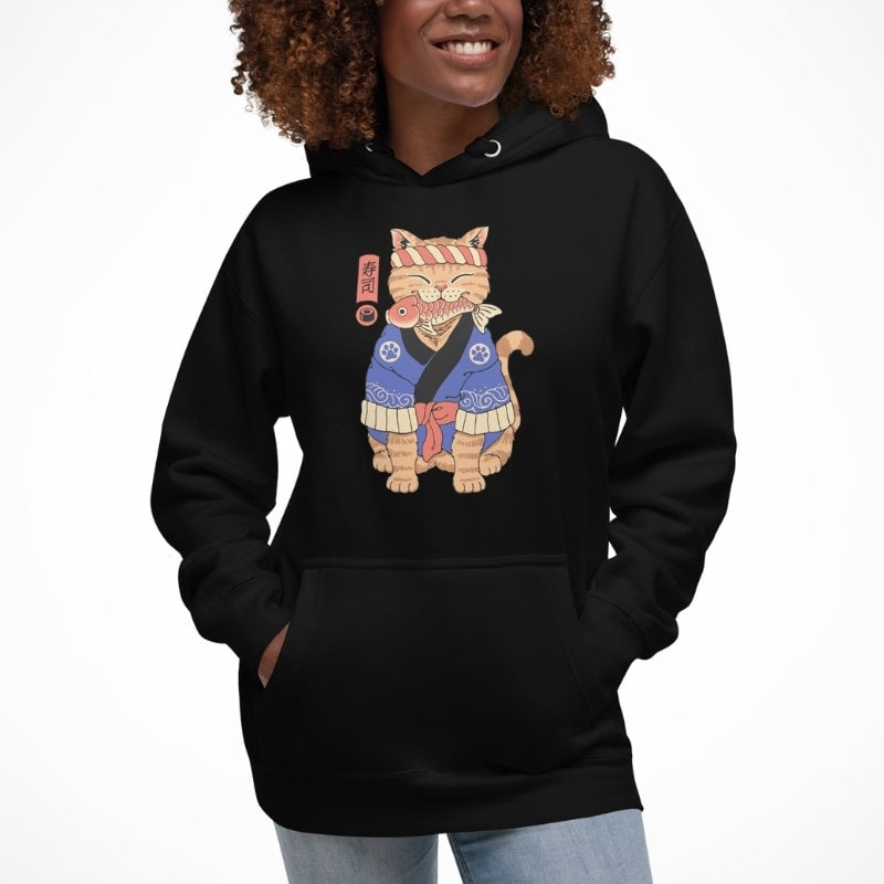 Japanse Hoodie - Neko Sushi Master