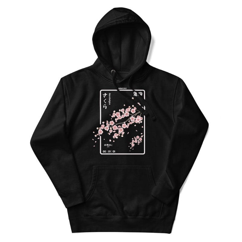 Japanse Hoodie - Nostalgia S / Zwart