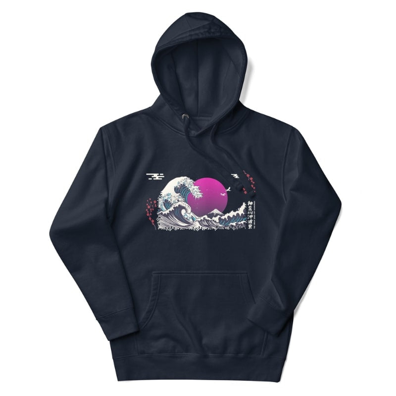 Japanse Hoodie - Purple Wave S