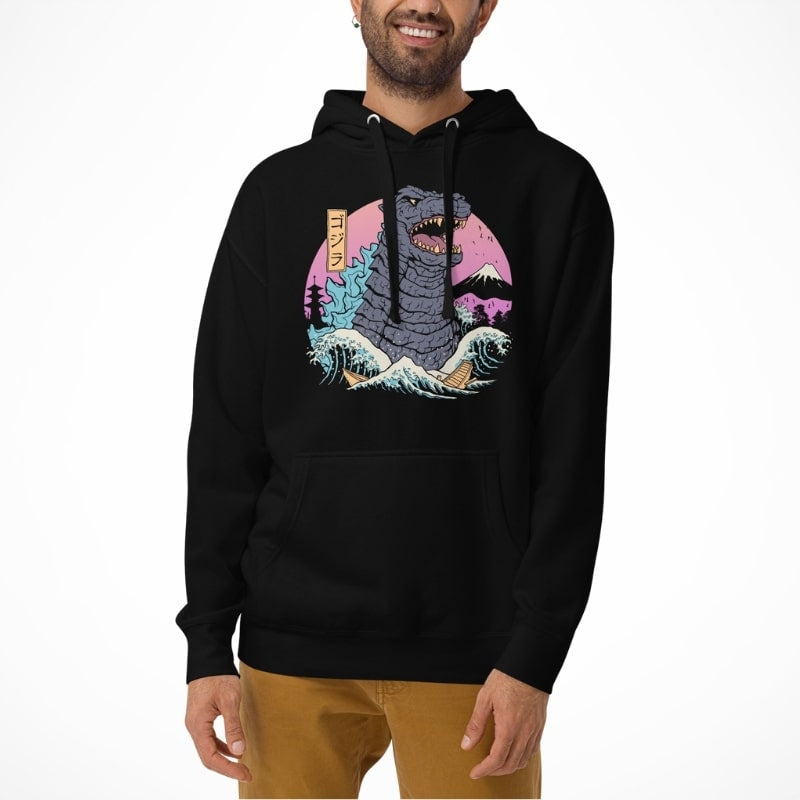Japanse Hoodie - Retro Kaiju