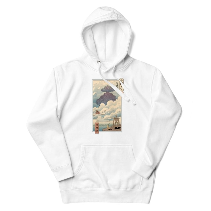 Japanse Hoodie - Ukiyo-e Art S / Wit