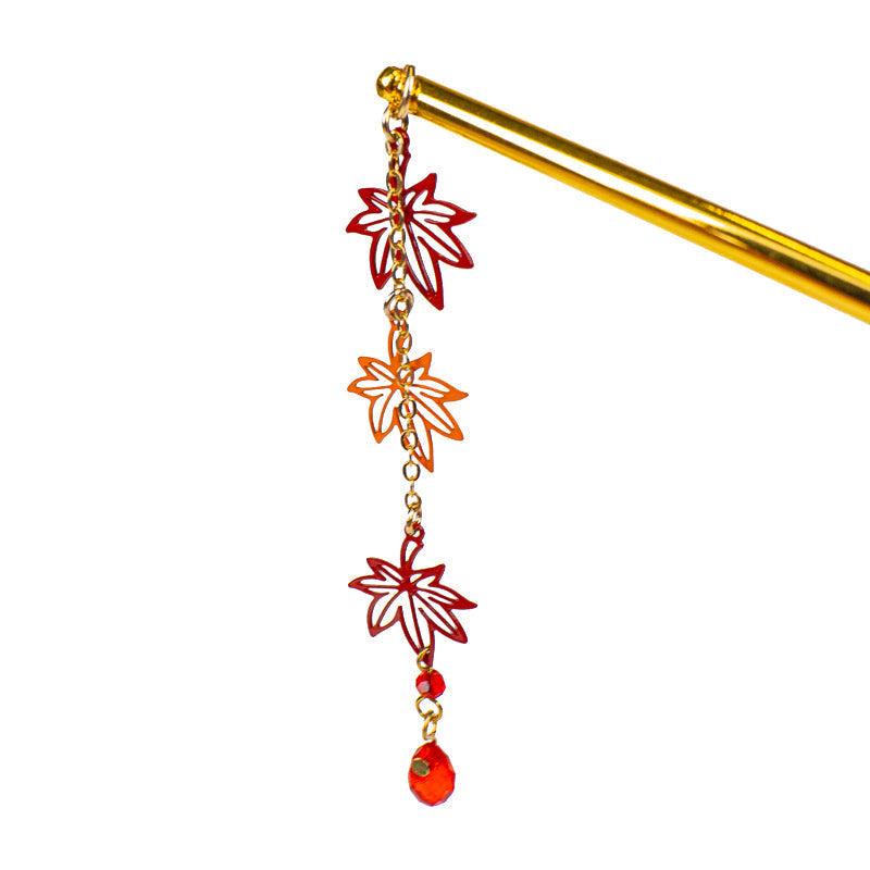Japanse Kanzashi Haarpin – Momijibladeren