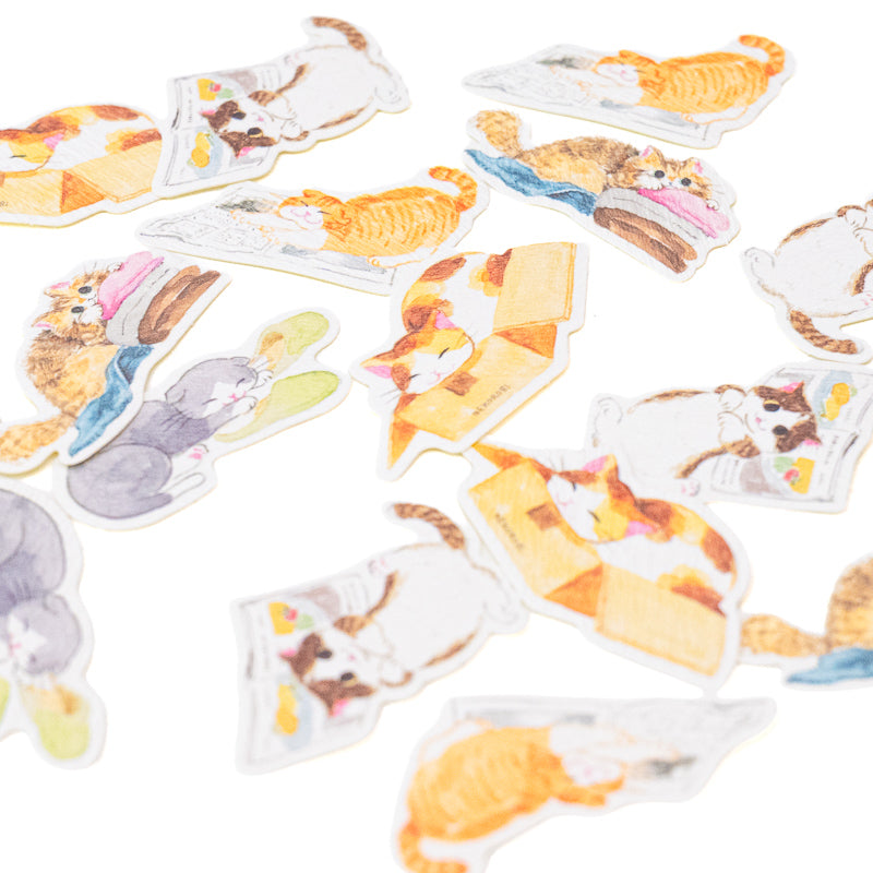 Japanse Kattenstickers - Nekorobi