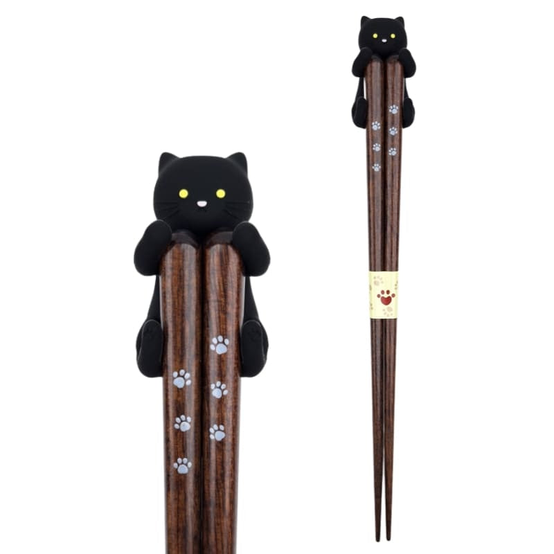 Japanse Kawaii Eetstokjes – Zwarte Kat