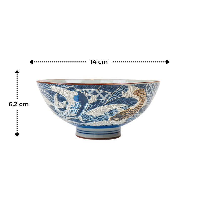 Japanse Keramische Kom - Koi Karper