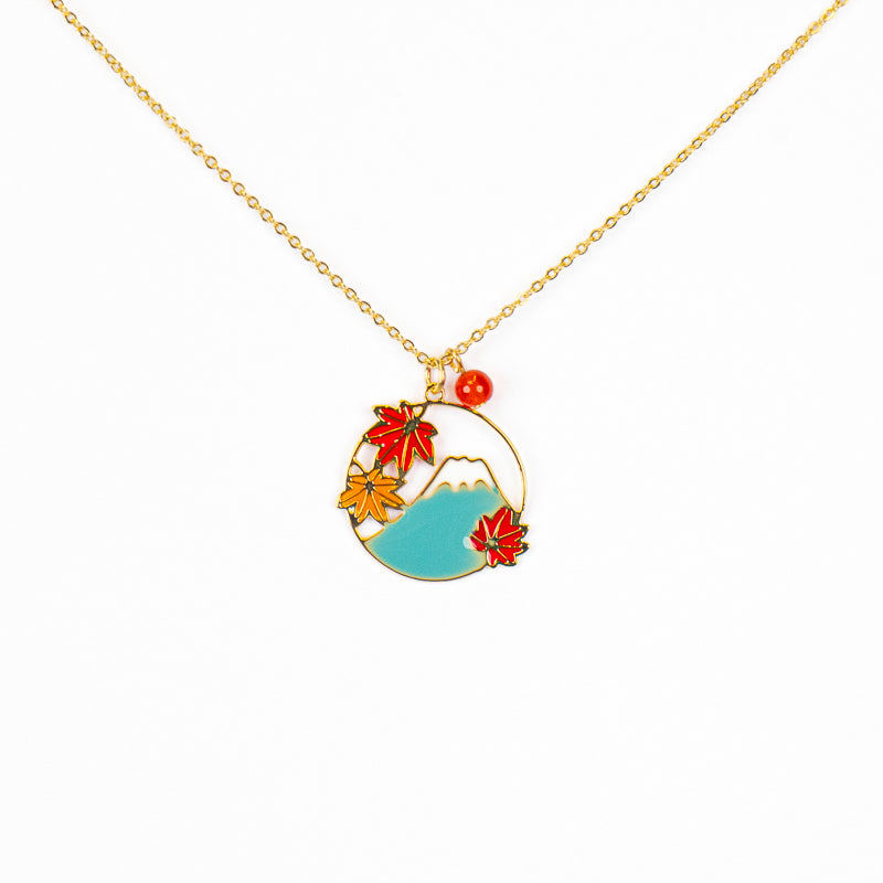 Japanse Ketting met Hanger – Mount Fuji & Momiji