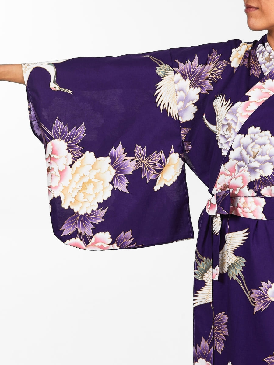 Japanse Kimono Dames - Botan to Tsuru One Size