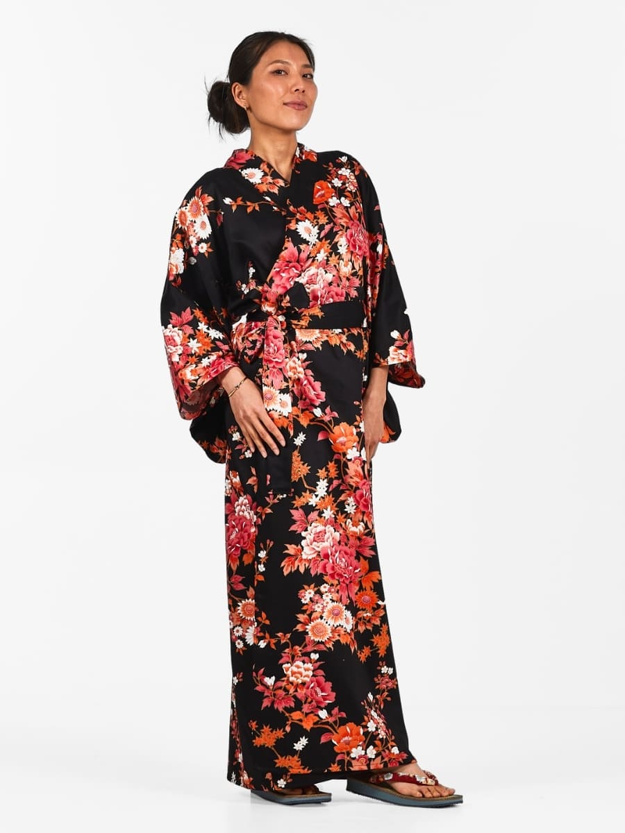Japanse Kimono Dames - Sakura to Botan One Size