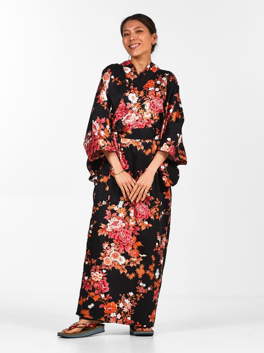 Japanse Kimono Dames - Sakura to Botan One Size